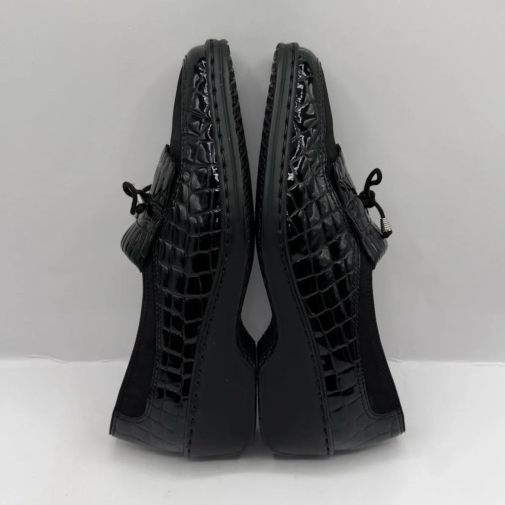 Ara Rachel Women's Loafers: Black Faux Croc Patterned - Size 8.5 US - Picture 6 of 8